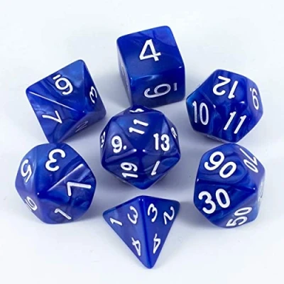 Image of Polyhedral Dice,7PCS Layered D&amp;D Dice,for Dungeons and Dragons RPG MTG Table Games(Blue)