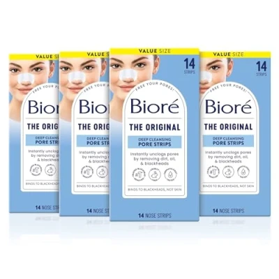 Image of Biore deep cleansing pore strips 14ct (4 pack), 56 Count