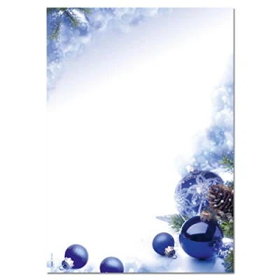 Image of SIGEL DP034 Christmas writing paper &quot;Blue Harmony&quot;, A4, 90 gsm, 100 sheets
