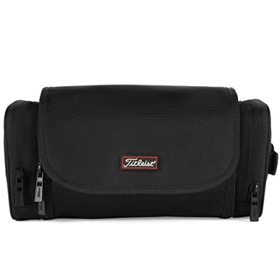 Image of Titleist Players Hanging Toiletries Bag, Black/Red, 5.5 x 11.5 5