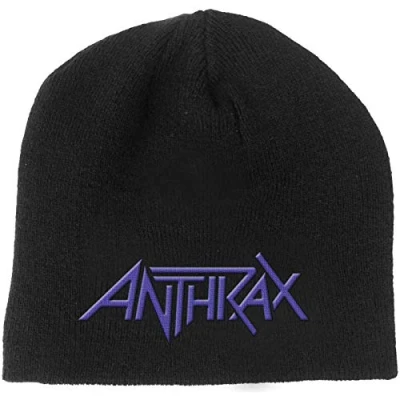 Image of Anthrax Beanie Hat Band Logo Amongst The Living Official Black One Size