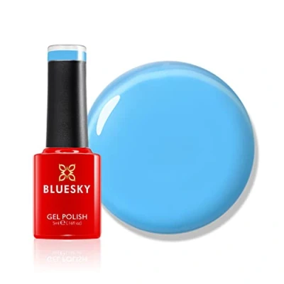 Image of Bluesky Gel Nail Polish, Pastel Dreams, Blue to Dream LPD22. Blue, Long Lasting, Chip Resistant, 5ml (Requires Drying Under UV or LED Lamp)