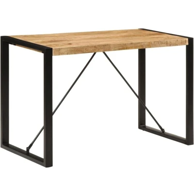 Image of vidaXL Dining Table 120x55x76 cm Solid Rough Wood Mango