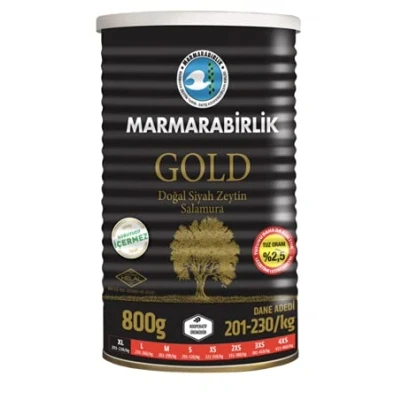 Image of MARMARABIRLIK Premium Gold Extra Large Turkish Black Olives 800g