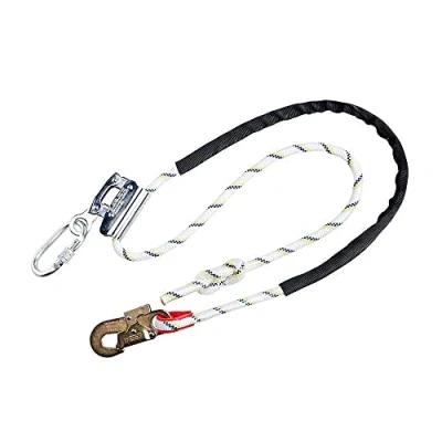 Image of Portwest Work Positioning Lanyard with Grip Adjuster, Size: One Size, Colour: White, FP26WHR