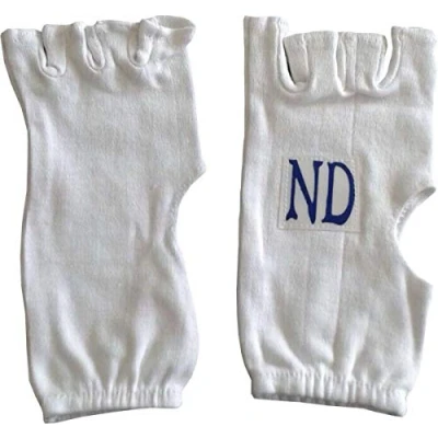 Image of ND Sports Cricket Batting Fingerless Inners Batsman Cotton Inner Gloves Mens ***new, White