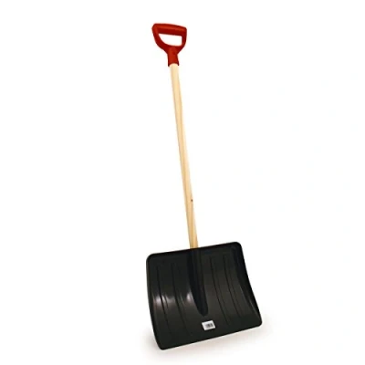 Image of Charles Bentley Ergonomic Grip Snow Shovel/Scoop with Wooden Handle Driveways Roads and Gardens Lightweight