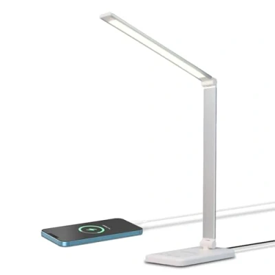 Image of LQWELL® LED Desk Lamp Dimmable Metal Material, 5 Colors and 10 Brightness Levels, Eye Friendly Bedside with USB Charging, Touch Control &amp; Memory Function, for Children, Office