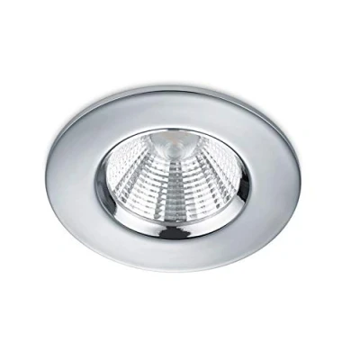 Image of Trio Lighting Zagros chrome coloured LED recessed spotlight IP65