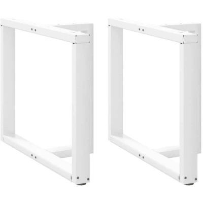 Image of vidXL Dining Table Legs Set T Shaped Steel with Adjustable Feet for Living Room &amp; Kitchen 100x35x(72 73) cm