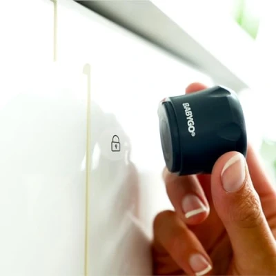 Image of BABYGO® Magnetic Child Safety Cupboard Locks for Children 10 Locks, 2 Keys &amp; 8 Free Corner Protectors Baby Proofing Kitchen Cabinets Drawers Easy 30 Second Install (Black)