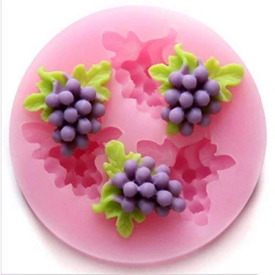 Image of Wholesale Grapes Silicone Mold Craft Soap Moulds Fondant Cake Decorating Chocolate Candy Gumpaste Clay Molds