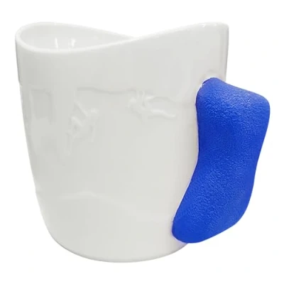 Image of TWO STONES Rock Climbing Mug Coffee Climber as Gifts for Climbers, Safe Dishwasher and Microwave (White+Blue)
