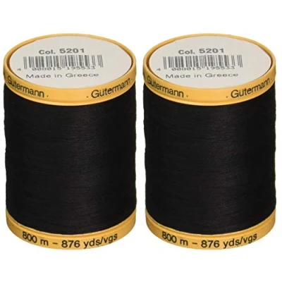 Image of Gutermann Natural Cotton 800m 5201 Blk