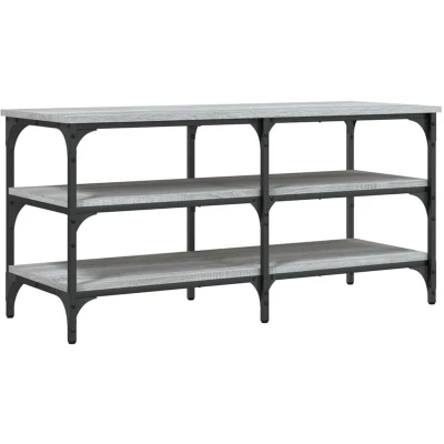 Image of vidaXL Shoe Bench Grey Sonoma 100x38.5x49 cm Engineered Wood