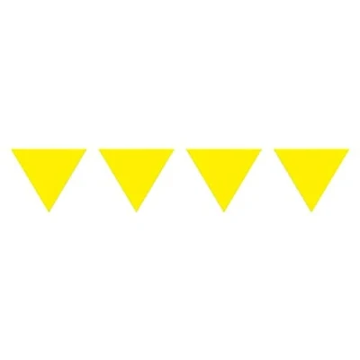 Image of Bunting Yellow 10 metres long, with 15 Triangle Flags, Plastic
