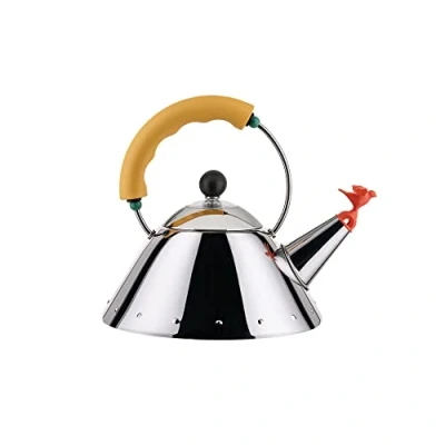 Image of Alessi Whistling Kettle 9093/1 Y Yellow 1 Liter by Micheal Graves