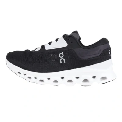 Image of On Cloudstratus 3 Men&#039;s Running Shoes Size 8 Black Lightweight Cushioning and Support