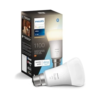 Image of Philips Hue Smart Bulb, B22, Dimmable, Dynamic Settings, Works with Alexa, Google Assistant and Apple Homekit