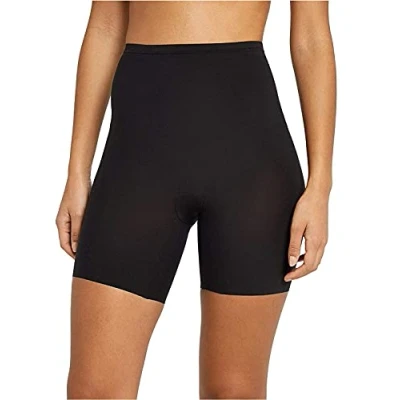 Image of Maidenform Women&#039;s Sleek Smoothers Thigh Slimmer Control Knickers, Black (Black), M
