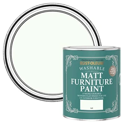 Image of Rust Oleum Off White Furniture Paint in Matt Finish Still 750ml