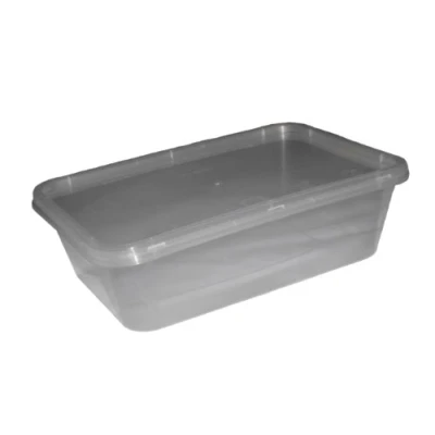 Image of GP Globe Packaging 150 x Plastic 650ml Microwave Food Takeaway Containers with Lids BPA Free, Stackable, Airtight, Reusable, Recyclable, Dishwasher &amp; Freezer Safe for Meal Prep Storage Use