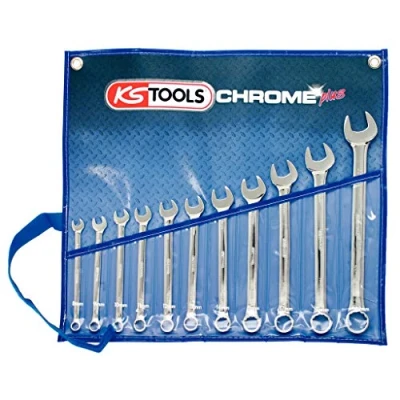 Image of KS Tools 518.0641 CHROMEplus Combination spanner set, offset, 11 pcs