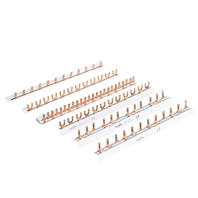 Image of Circuit Breaker Copper busbar for Distribution Box Pin U type MCB Connector Connection Combing (Size : 1P 6 ways)