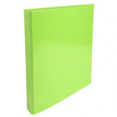 Image of Exacompta ref. 519297E Box of 10 Rigid Iderama Binders 4 Round Rings Diameter 30 mm Spine 40 External Dimensions: 32 x 26 cm A4 File Format Colour: Lime Green