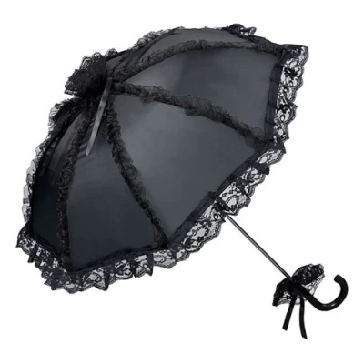 Image of VON LILIENFELD Bridal Wedding Umbrella Malisa, Black