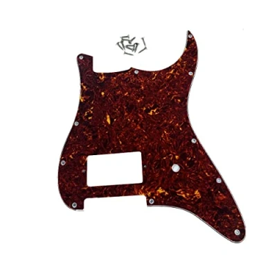 Image of Dopro 11 Hole ST Strat One Humbucker Guitar Pickguard Scratch Plate for FD Delonge Vintage Tortoise