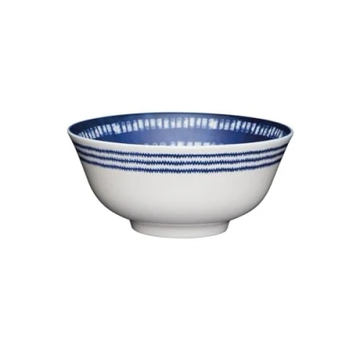 Image of KitchenCraft 16cm Ceramic Bowl Blue and White Greek Style