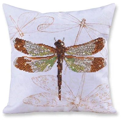 Image of DIAMOND DOTZ Painting Kit: Pillow, DD16, Dragonfly Earth, 45x45cm