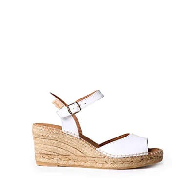 Image of Toni Pons Peep Toe Wedge Espadrille Sia 5 WHITE