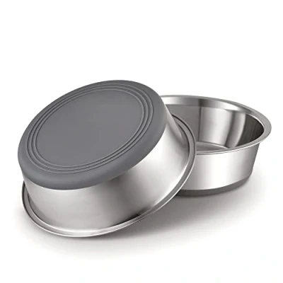 Image of PEGGY11 Stainless Steel Metal Dog Bowls, 1800ml, 2 Pack