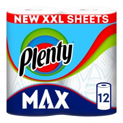 Image of Plenty Max Kitchen Roll 12 Rolls