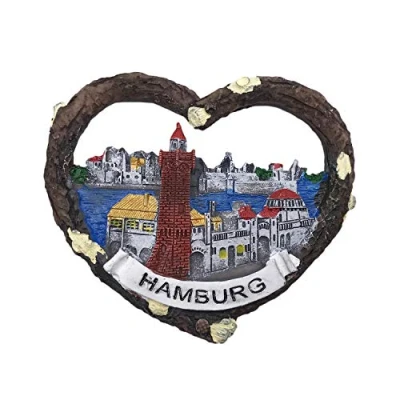 Image of 3D Hamburg Germany Refrigerator Fridge Magnet Tourist Souvenirs Resin Magnetic Stickers Home &amp; Kitchen Decoration from Travel Gift
