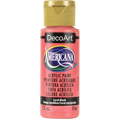 Image of DecoArt Americana Acrylic Multi Purpose Paint, Coral Blush, 59 ml (Pack of 1)