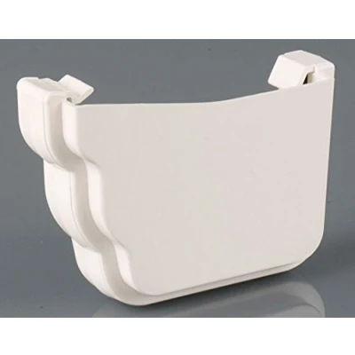 Image of Brett Martin 106mm Prostyle (OGEE) gutter Right Hand External Stopend BR087RW WHITE