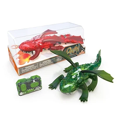 Image of HEXBUG Remote Control Dragon Rechargeable Toy for Kids Adjustable Robotic Dinosaur Figure Colors May Vary