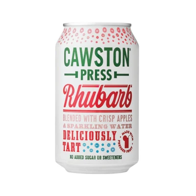 Image of Cawston Press Sparkling Rhubarb Soft Drink 330ml Can (Pack of 24)
