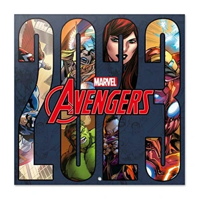 Image of Grupo Erik Marvel Avengers Wall Calendar 2023 12&#039; x FSC 12 Month Planner Square Family Gifts Free Poster