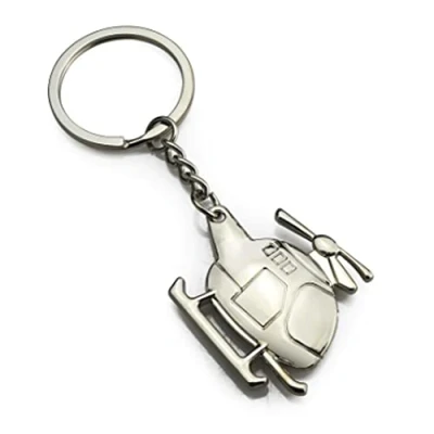 Image of ARFUKA Keyring Helicopter Model Pendant Keychain Metal Key Ring Charm Jewellery Christmas Birthday Gift Keyrings Chain Holder for Men and Women