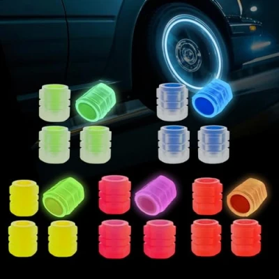 Image of RYHHH 20 PCS Tyre Valve Caps,Car Dust Caps For Car Tyres,Universal General Cars Suv Motorbike Trucks Bicycle Decoration,Screw On, Easy To Operation(Green, Yellow, Blue, Red, Pink)