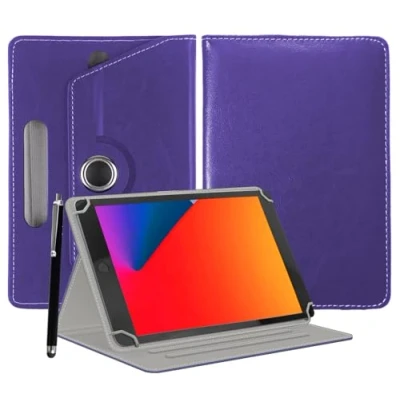 Image of EKAM Universal Case for 10 inch Tablet, 9inch 10inch Fits Samsung Tab A7/A8, A9 plus 11&quot;,iPad 9.7/10.2,iPad 10.9 2022, Lenovo M10, Fire HD 10/Fire max 1 (Purple)