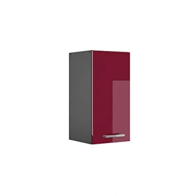 Image of Vicco Wall cabinet Raul, Bordeaux High Gloss/Anthracite, 30 cm