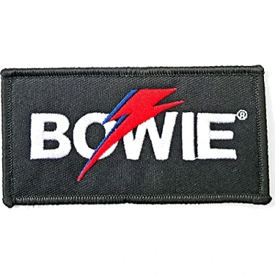 Image of David Bowie Patch Flash Logo Official Black One Size