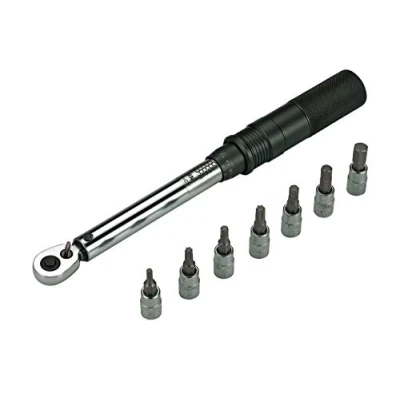Image of BBB Cycling, TorqueSet Deluxe, Torque Wrench Spanner and Hex Key Set for Road Mountain Bikes, Repair Kit, Hand Tool, T25 T30 Torx, 2 24 Nm, BTL 173,Black,55 x 292 69 mm