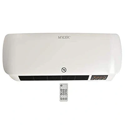 Image of MYLEK Over Door Heater 2000W Electric Downflow Overdoor Air Curtain And Fan with Thermostat, LED Display, Timer &amp; Remote Control Lot20 Compliant (2KW)