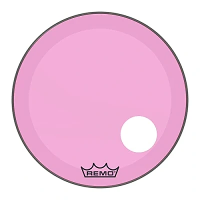 Image of Remo Colortone Powerstroke 3 Drum Head Clear Ported 24 Inches P3 1324 CT PKOH Pink